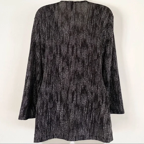 Anne Klein Metallic Black Top - Picture 2 of 4